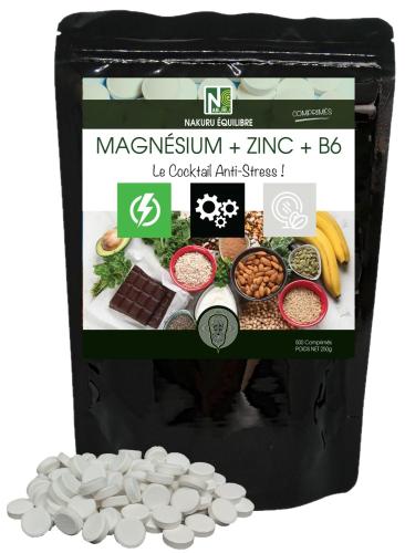 Magnésium + Zinc + Vitamine B6 / 500 Comprimés / Le Cocktail Anti-Stress !
